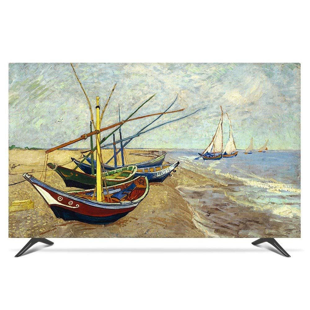 NANKAN TV Cover for 22–80 Inch TVs and Monitors, Polyester Dust Protection Cover, Boat Design, 40 in