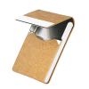JuneLsy Business Card Holder, Professional PU Leather Metal Case, Magnetic Closure, Gold-JG5 view 4