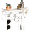 J JACKCUBE DESIGN MK237D Hanging Jewelry Organizer with 9 Hooks and Wood Shelf view 1