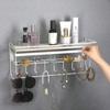 J JACKCUBE DESIGN MK237D Hanging Jewelry Organizer with 9 Hooks and Wood Shelf view 4
