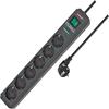 Brennenstuhl Eco-Line 6-Outlet Power Strip with Surge Protection, Anthracite (3) view 2