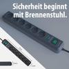Brennenstuhl Eco-Line 6-Outlet Power Strip with Surge Protection, Anthracite (3) view 4