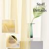 TOAVA DECO Light Yellow Sheer Voile Curtains, 213 cm Long, Rod-Pocket Panels view 2