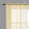 TOAVA DECO Light Yellow Sheer Voile Curtains, 213 cm Long, Rod-Pocket Panels view 4