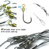 Fishing Hooks with Leaders, 5 Hooks, 7-Strand Nylon-Coated Leader, Swivel and Snap, Size 12 view 3