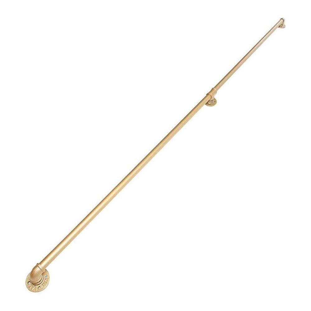 Gold Stair Railing, Wall-Mounted Handrail, 80 cm