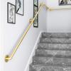 Gold Stair Railing, Wall-Mounted Handrail, 80 cm view 3