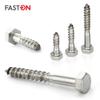 FASTON M8 x 35 Stainless Steel Hex-Head Wood Screws, 2-Pack, DIN 571 view 3