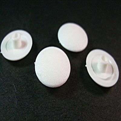 100 Plastic Cover Caps for Hex Socket Screws, 3, 4, 5 mm (13 x 2.9 mm, SW4, White)