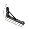 DIYH Folding Shelf Bracket, Wall-Mount, Black Metal view 2