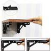 DIYH Folding Shelf Bracket, Wall-Mount, Black Metal view 4