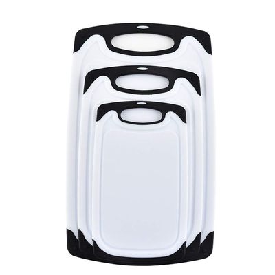 CheungLee 3-Piece Thick, Durable Plastic Cutting Board Set
