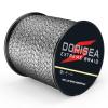 DORISEA Extreme Braid Braided Fishing Line, 8 Strands, 100% PE, 300 m, 2.7–250 kg Tested, Abrasion-Resistant, Superline, No Stretch, Small Diameter, Black and White, 113.4 kg/0.8 mm view 1