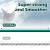 DORISEA Extreme Braid Braided Fishing Line, 8 Strands, 100% PE, 300 m, 2.7–250 kg Tested, Abrasion-Resistant, Superline, No Stretch, Small Diameter, Black and White, 113.4 kg/0.8 mm view 4