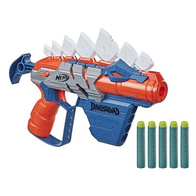 NERF DinoSquad Stego-Smash Dart Blaster, 5 Darts, Stegosaurus Design