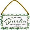 schilderkreis24 Metal Sign – “A Beautiful Garden Wipes the Dust of Everyday Life from the Soul,” 18 x 12 cm view 1