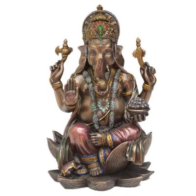 Sri Krishna Culture Large Ganesh Ji Murti Statue, 20.3 cm