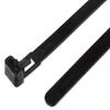 RS PRO Nylon 6.6 Releasable Cable Ties, Black, 7.6 mm x 250 mm, Pack of 100 view 1