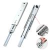 Heavy-Duty Drawer Slides, 3-Section Telescopic, Side-Mount, 550 mm (22 in), 150 kg/330 lb, Silver, 2-Pack view 1