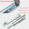 Heavy-Duty Drawer Slides, 3-Section Telescopic, Side-Mount, 550 mm (22 in), 150 kg/330 lb, Silver, 2-Pack view 2