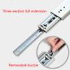 Heavy-Duty Drawer Slides, 3-Section Telescopic, Side-Mount, 550 mm (22 in), 150 kg/330 lb, Silver, 2-Pack view 3