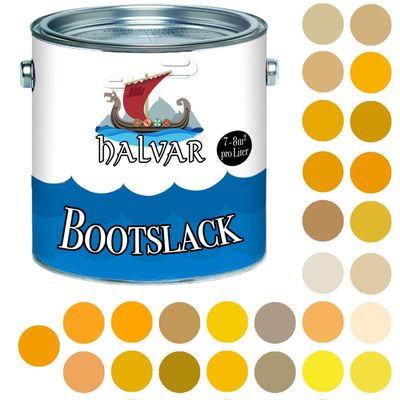 Halvar 2K Satin-Finish Yacht Paint, Ochre Yellow RAL 1024, 5 L