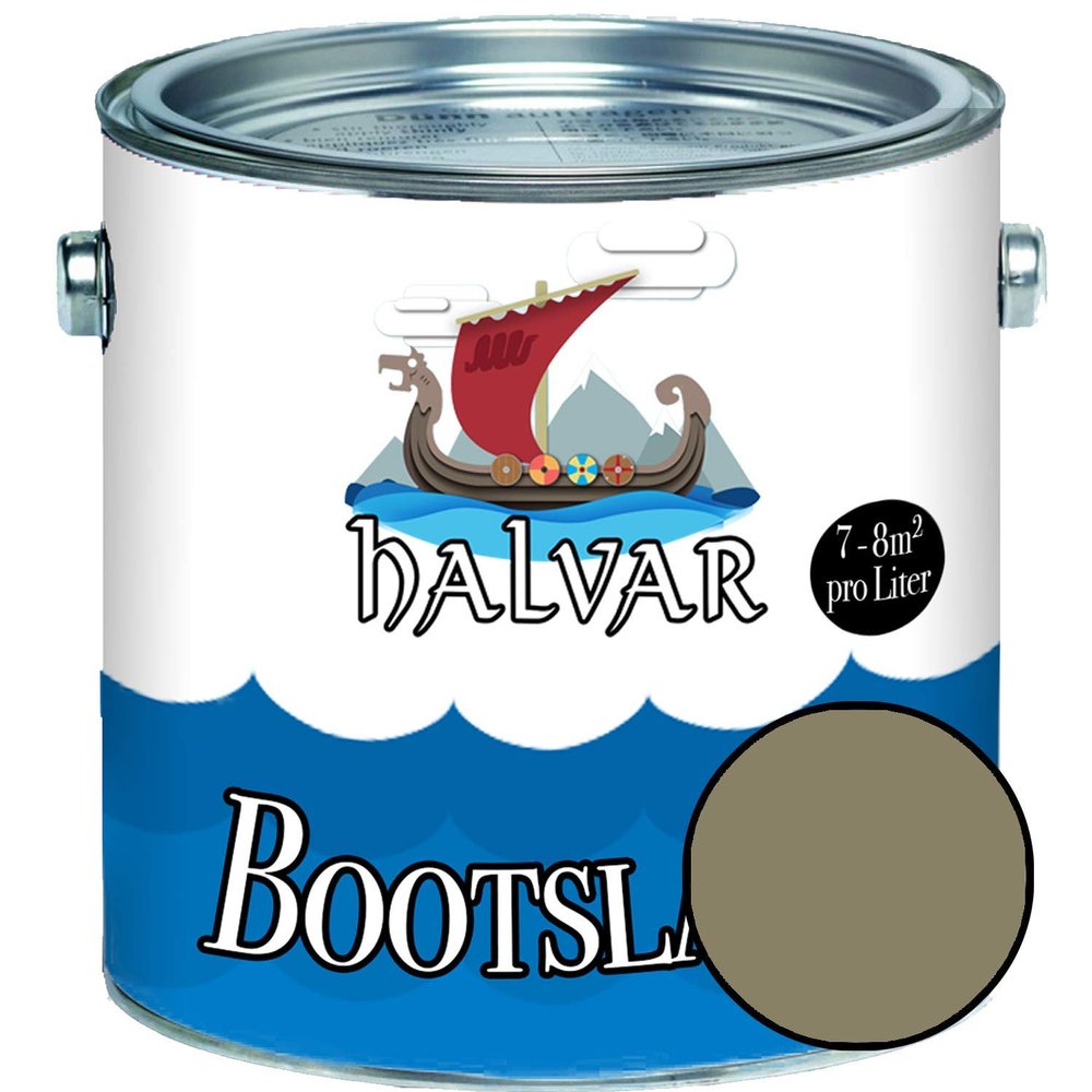 Halvar 2K Gloss Yacht Paint, Green RAL 6000–6037, for Fiberglass/Polyester/Plastic, incl. Hardener (2.5 L, RAL 6013 Reed Green)