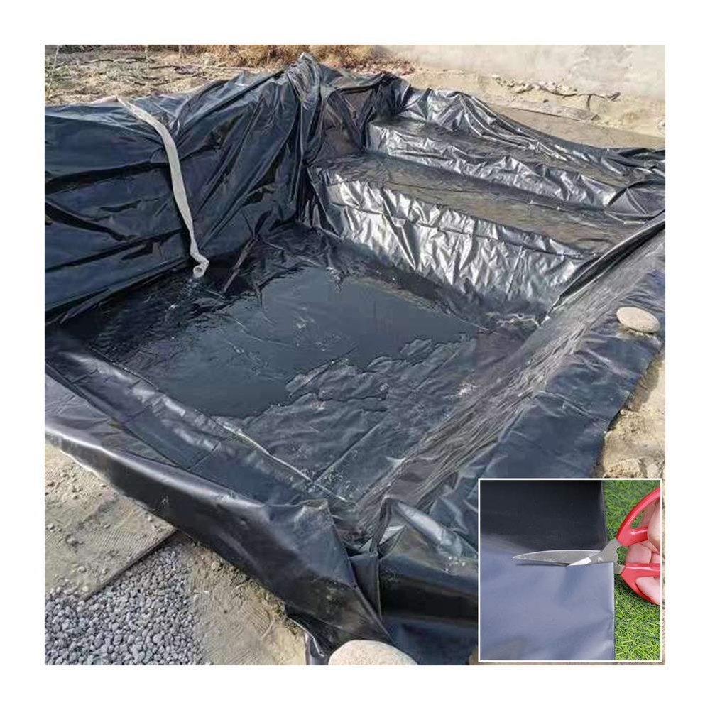 LJIANW PVC Pond Liner, Rectangular HDPE Geomembrane, Tear-Resistant, 0.6 mm Thick, Foldable, for Garden Streams and Duck Ponds