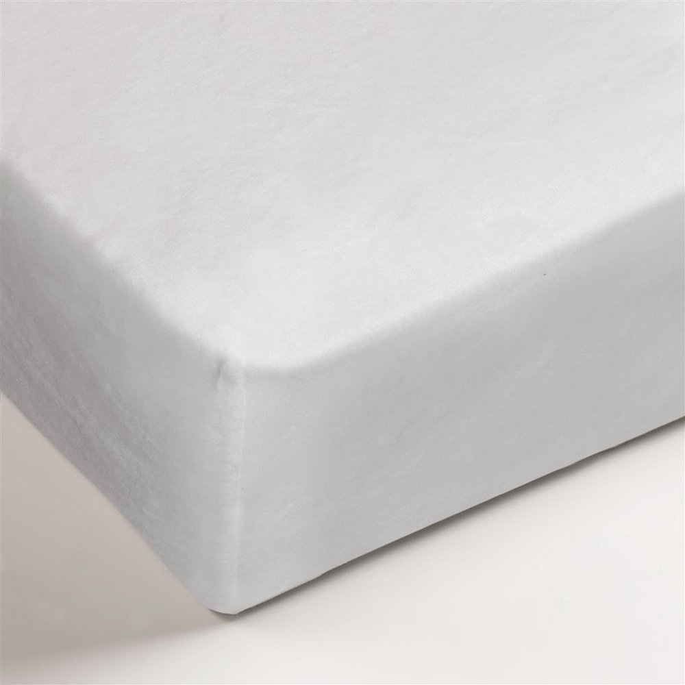 Beddinghouse White Cotton-Polyester Molton Mattress Pad, 200 x 200/220 cm, 40 cm Pocket Depth