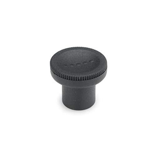 ELESA Knurled Knob, Black Gray, 31 mm Diameter, M10