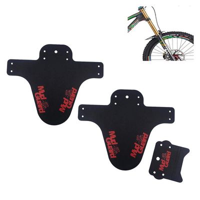 Sue Supply MTB Bicycle Mudguards, Splash Guards with Cable Ties (2 Pieces, Red)