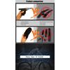 Sue Supply MTB Bicycle Mudguards, Splash Guards with Cable Ties (2 Pieces, Red) view 3