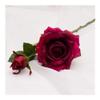 Wedding Decoration High-Quality Artificial Real Touch Silk Roses, 2 Heads/Bouquet, Red view 1