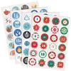 Naler 4 x 24 Advent Calendar Number Stickers 1–24, Round Christmas Stickers for Crafts and Decorating, 4 cm view 1