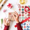 Naler 4 x 24 Advent Calendar Number Stickers 1–24, Round Christmas Stickers for Crafts and Decorating, 4 cm view 3