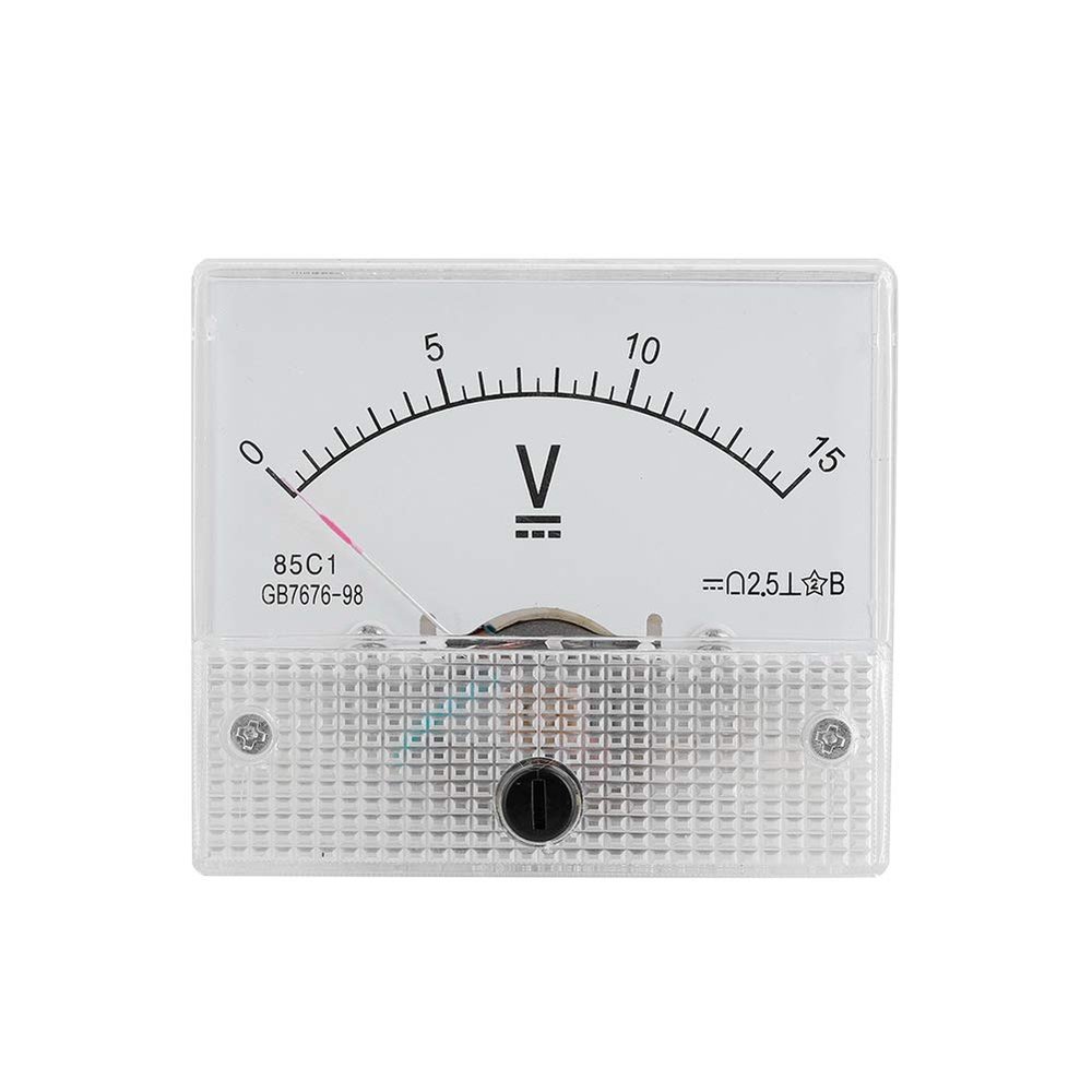 85C1 Analog DC Voltmeter Panel, 0–15 V