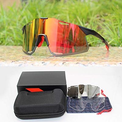 NSGJUYT Outdoor Sports Cycling Sunglasses for Men, MTB, One-Cycle-Through Lens, Speed Glasses (Color: Hypercraft 1)