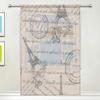 N E RXYY Beige Sheer Voile Curtain with Eiffel Tower Paris Pattern, 139.7 x 213.4 cm view 1