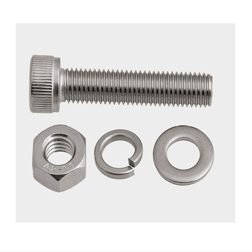 M3/M4 304 Stainless Steel Hex Socket Screws, Nuts and Washers, 10x100-M3*22 (10 Sets)
