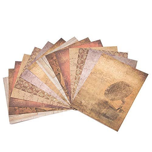 Uteruik Colorful Decorative Scrapbook Background Paper, Single-Sided, 14 Sheets (#A)