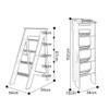 5-Step Folding Wooden Step Ladder, Black view 2
