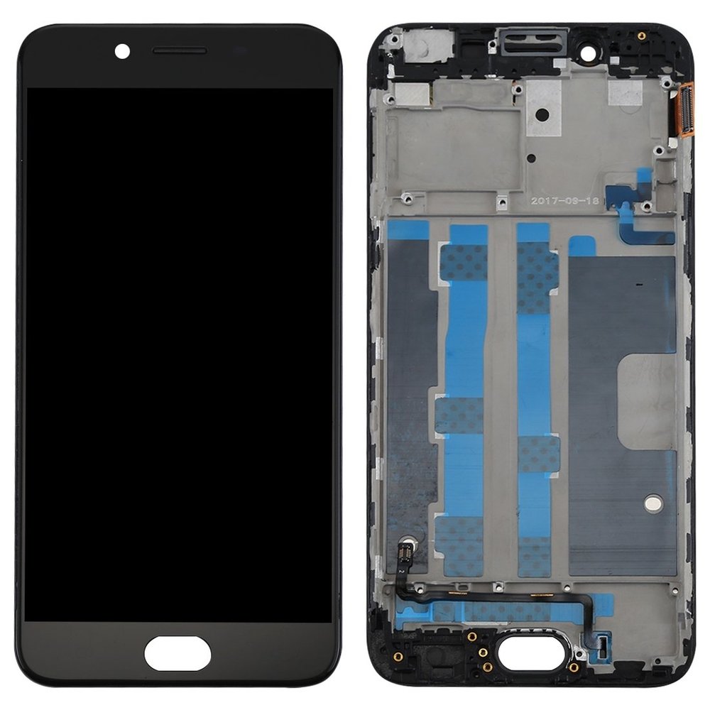 TANGJIANCHENG-PHONE ACCESSORIES LCD Screen and Touchscreen with Frame for OPPO R9s, Black