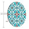 Amcove Mouse Pad, Portuguese Tile Print, Moroccan Tile Pattern, Round Desk Accessory view 2