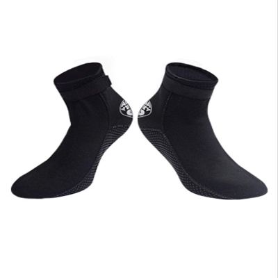 Bestgift Men's Quick-Drying Lightweight Slip-Resistant Thickened Water Fin Socks, Black 2