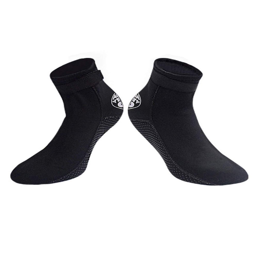 Bestgift Men's Quick-Drying Lightweight Slip-Resistant Thickened Water Fin Socks, Black 2
