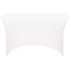 GEBIN Spandex Stretch Rectangular Tablecloth, Fitted Table Cover for Wedding, Banquet, Party, Event, Trade Show, Ivory, 8 ft view 4