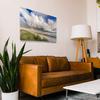 BilderKing Breathtaking North Sea Canvas Wall Art, 110 x 50 cm – Clouds over the Wadden Sea view 4