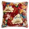 Paoletti Cushion with Polyester Filling, Black/Ruby, 50 x 50 cm (20 x 20 in) view 1