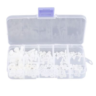 Nylon Screws, Nuts & Washers Set (M2–M5), 150 Pieces