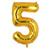 100 cm Large Gold Number 5 Foil Balloon, Giant Mylar Helium Balloon for Birthday Party Decorations view 1